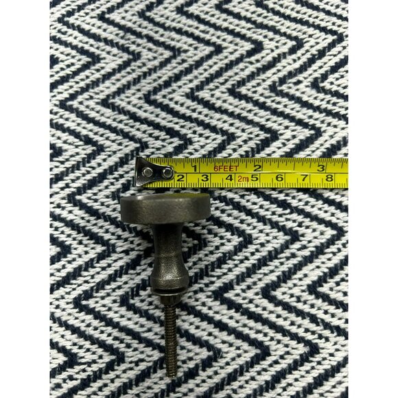 Round Textured Metal Drawer Pull With Screw Attachment - Picture 3 of 3